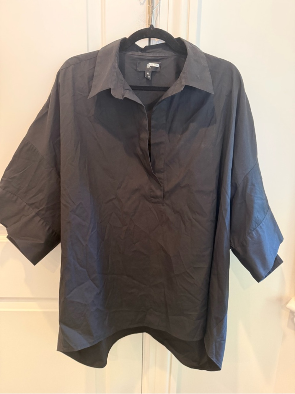 Banana Republic Dark Gray Dolman Sleeve Tunic Blouse